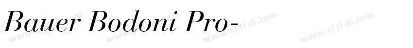 Bauer Bodoni Pro字体转换